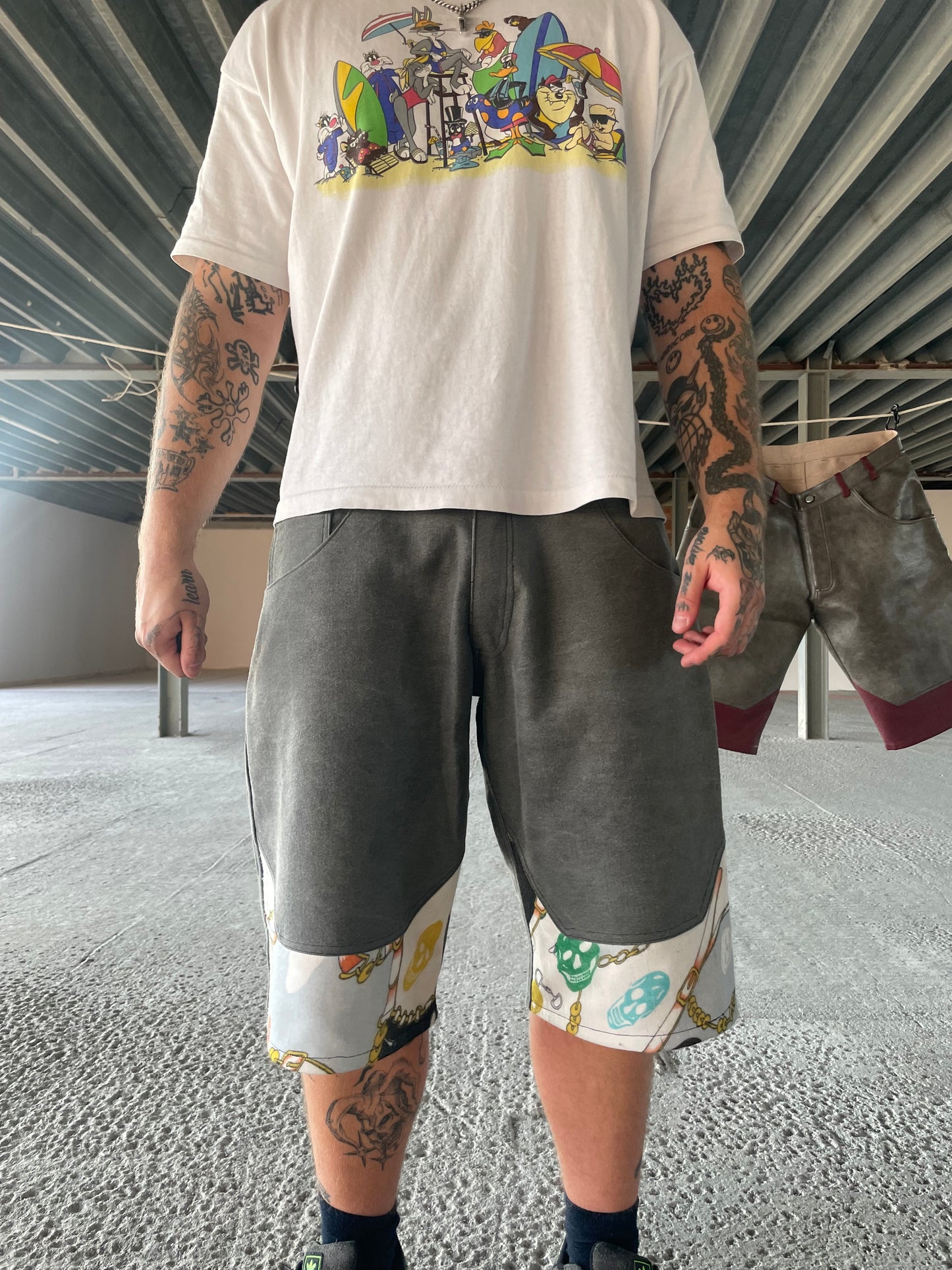 „Block” Shorts Skulls